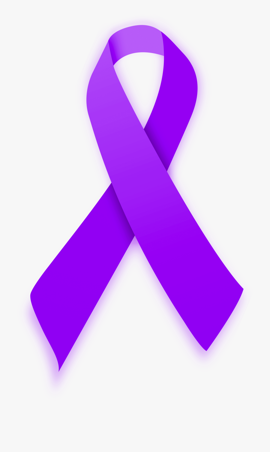 Purple Ribbon Png Pic - Purple Ribbon On Transparent Background, Transparent Clipart