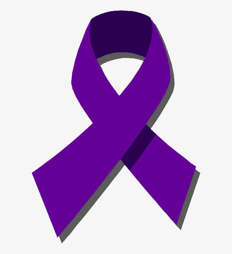 Purple Ribbon For Cancer - Domestic Violence Ribbon, Transparent Clipart