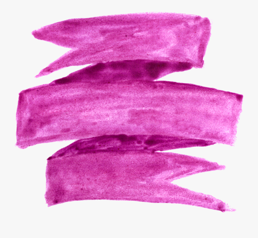Purple Ribbon Banner Png - Pink Purple Watercolor Png, Transparent Clipart
