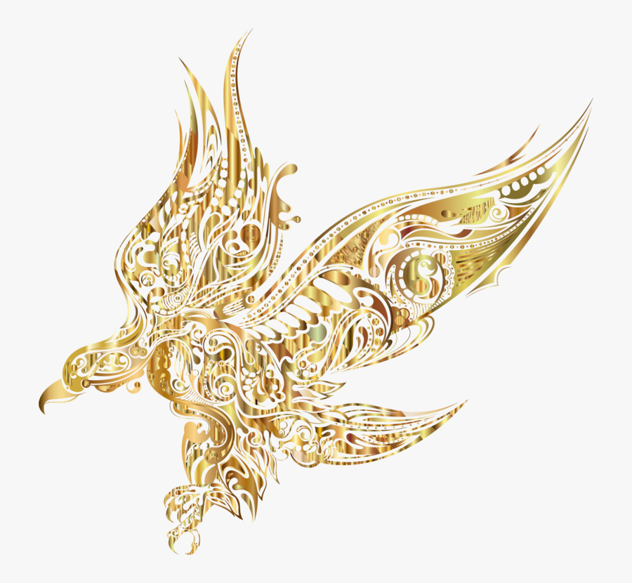 Gold Bird Png, Transparent Clipart