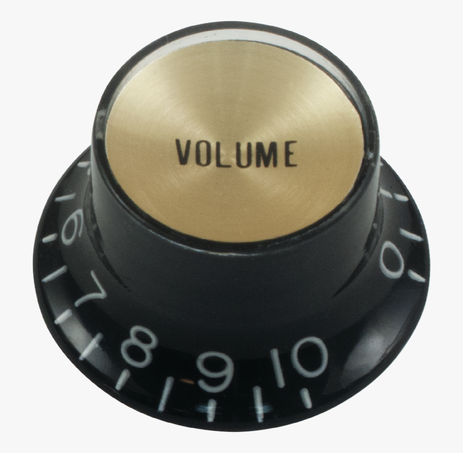 Knob Volume Gold Top Cap Guitar Hat Clipart - Volume Knob Png, Transparent Clipart