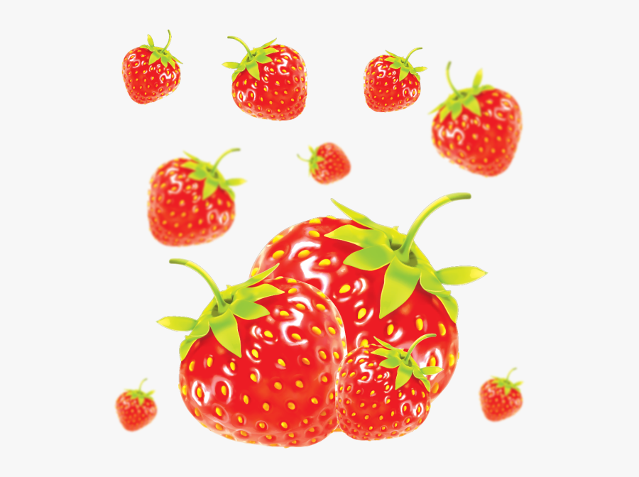 Clip Art Realistic Strawberries Fruits Eat - Strawberry, Transparent Clipart