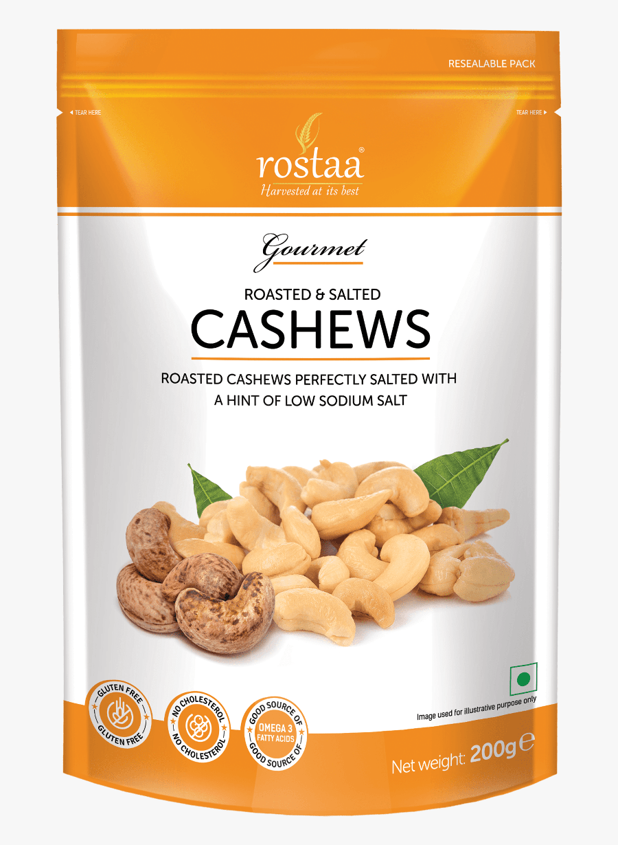 Roasted And Salted Cashews - Salted Cashews Nuts, Transparent Clipart