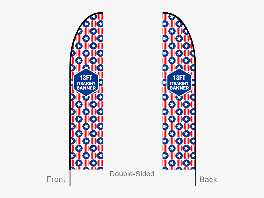 13ft Straight Feather Flag With Cross Base & Water - Skateboard Deck, Transparent Clipart