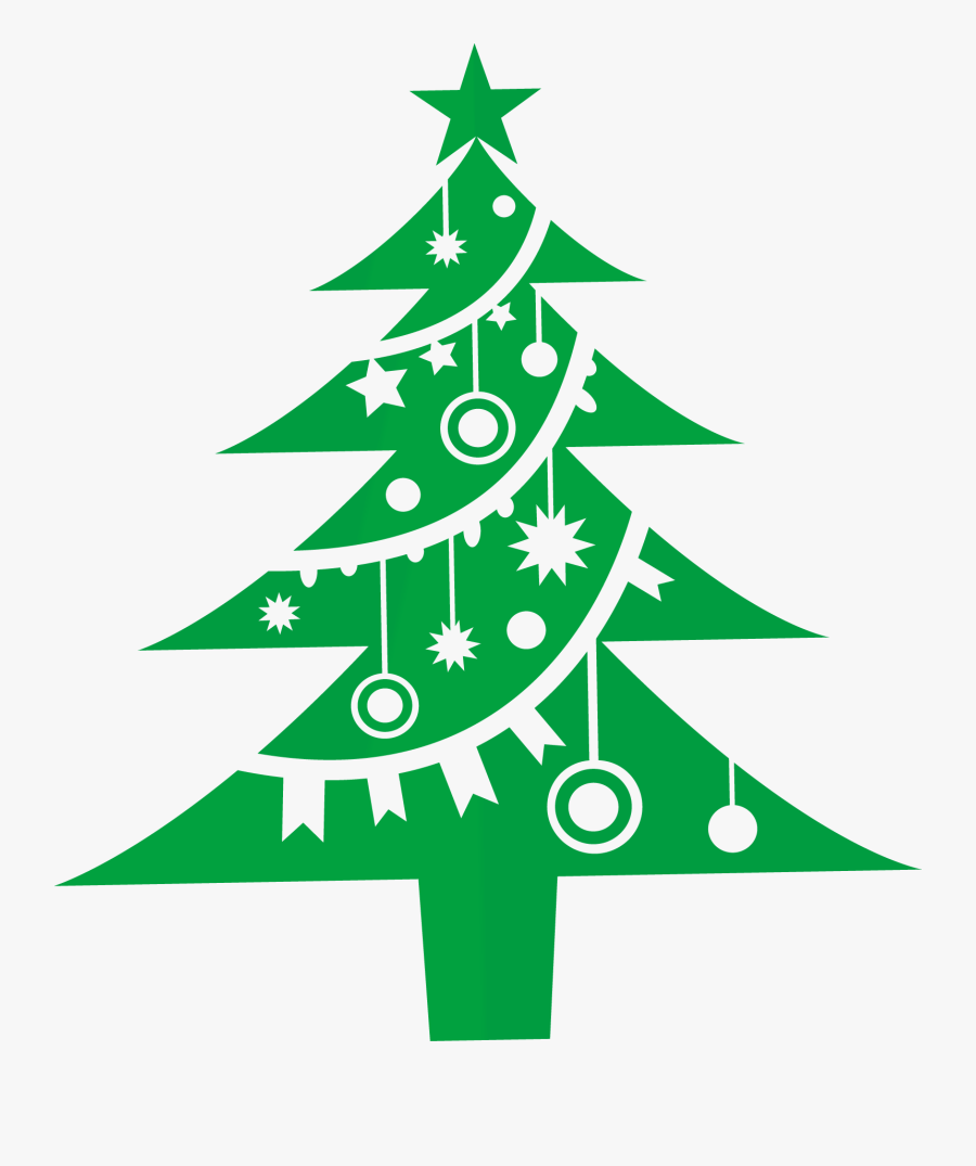 Flat Tree Claus Ornament Santa Christmas Clipart - Christmas Tree, Transparent Clipart