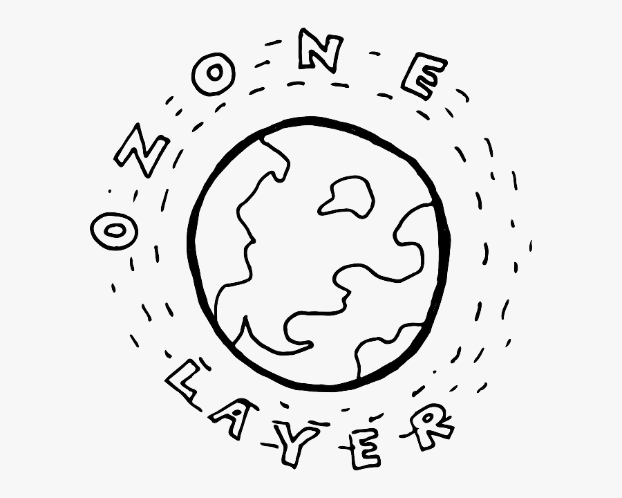 Black, Globe, Earth, Kids, White, Cartoon, Illustration - Ozone Layer Clipart, Transparent Clipart