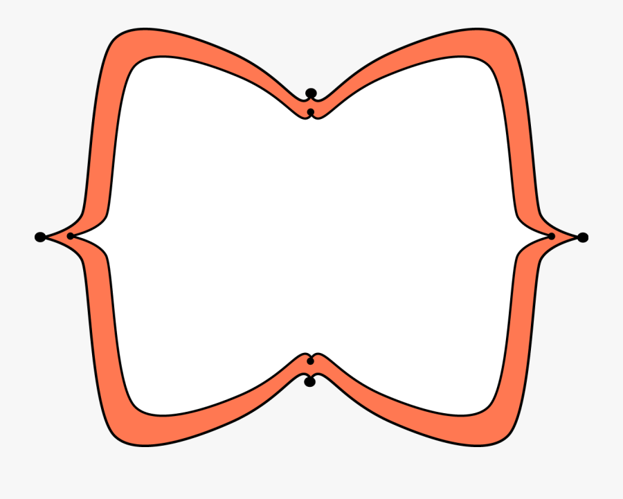 Orange Wide Pointy Frame - Red Label Frame Png, Transparent Clipart
