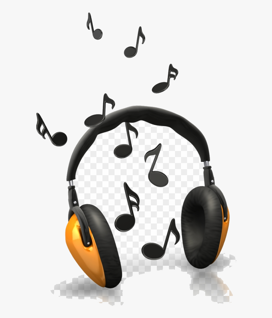 Headphones Musical Note Clip Art With Music Transparent - Music Coming Out Of Headphones, Transparent Clipart