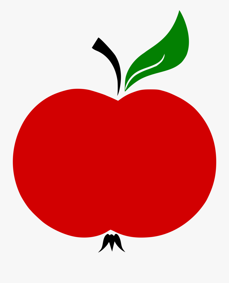 Apple Stem And Leaf Png - Apple With Stem And Leaf, Transparent Clipart