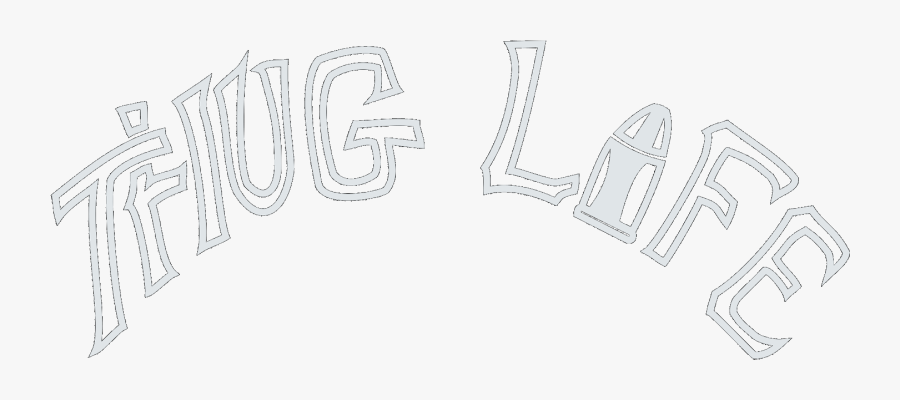 Thug Life Skully White - Graphic Design, Transparent Clipart