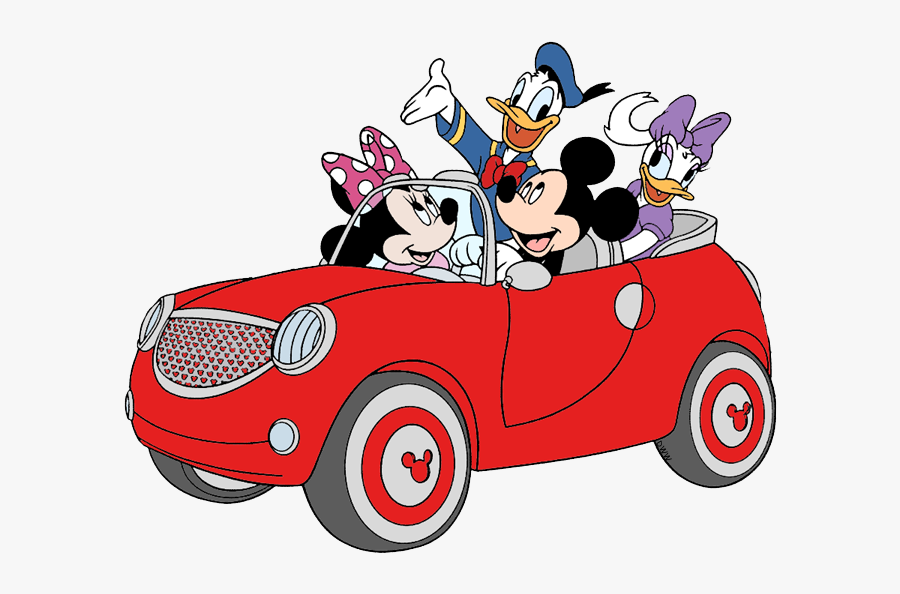 Minnie Mouse In A Car, Transparent Clipart