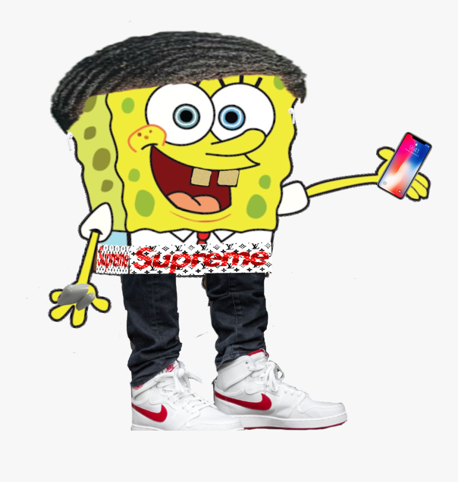#spongebob #supreme #jordan1 #iphonex #airpods #thug - Spongebob With Airpo...