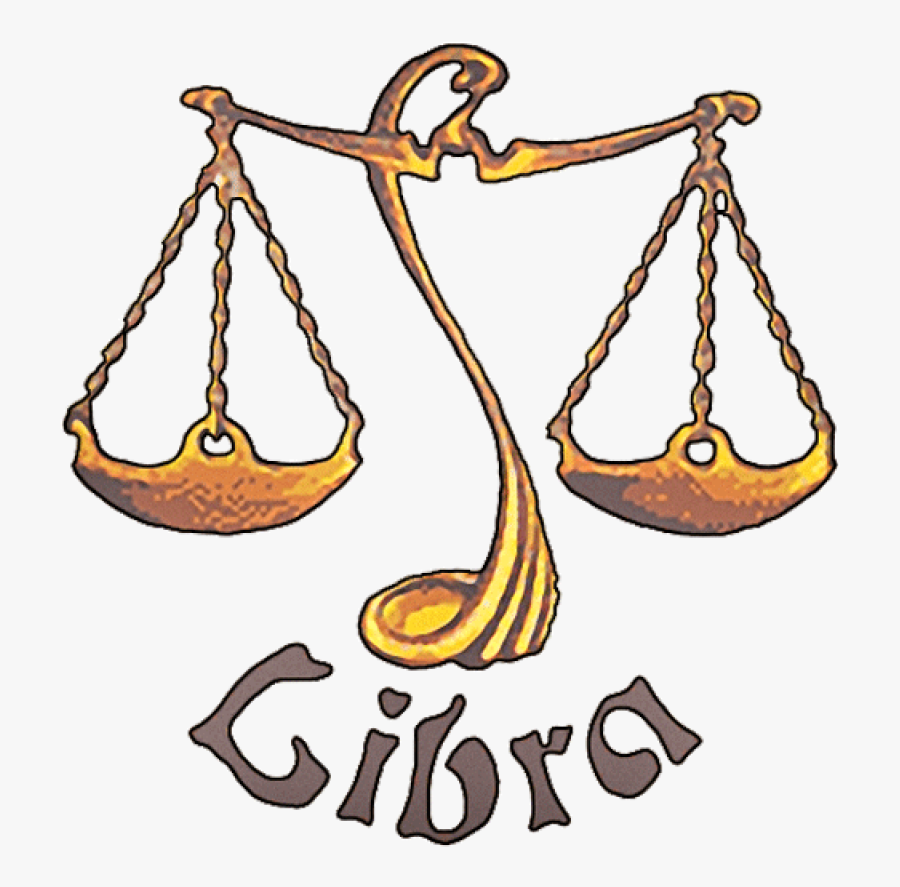 Golden Colored Libra Tattoo Zodiac Design - Libra Png, Transparent Clipart