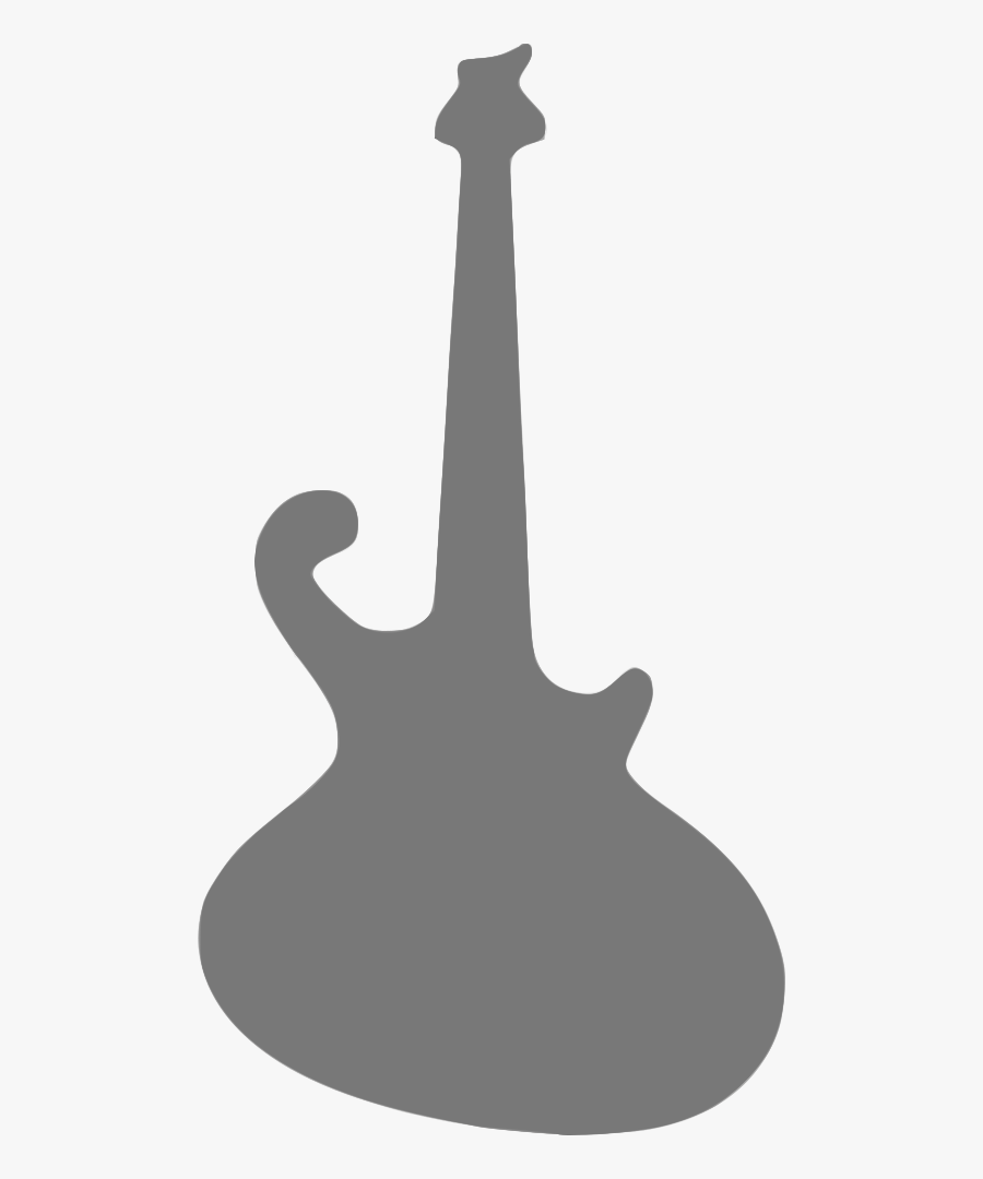 Silhouette Musique - Bass Guitar, Transparent Clipart