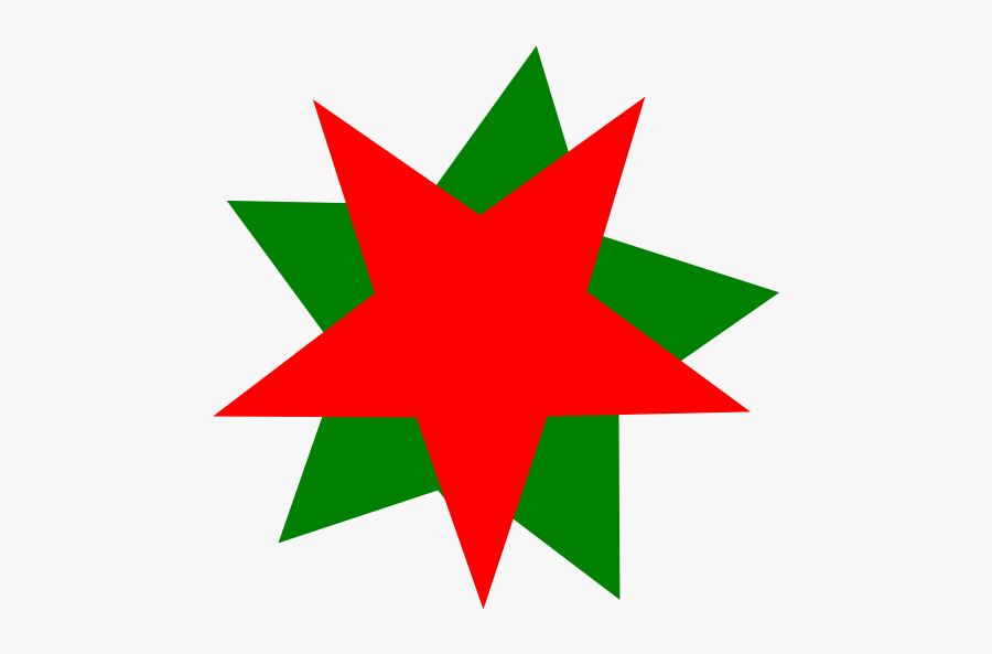 Red And Green Star Clipart, Transparent Clipart