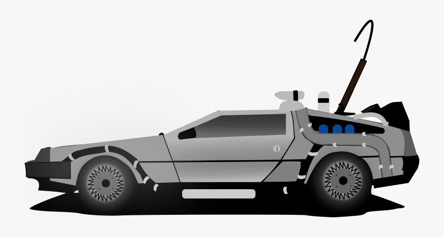 Car Delorean - Back To The Future Car Cartoon, Transparent Clipart