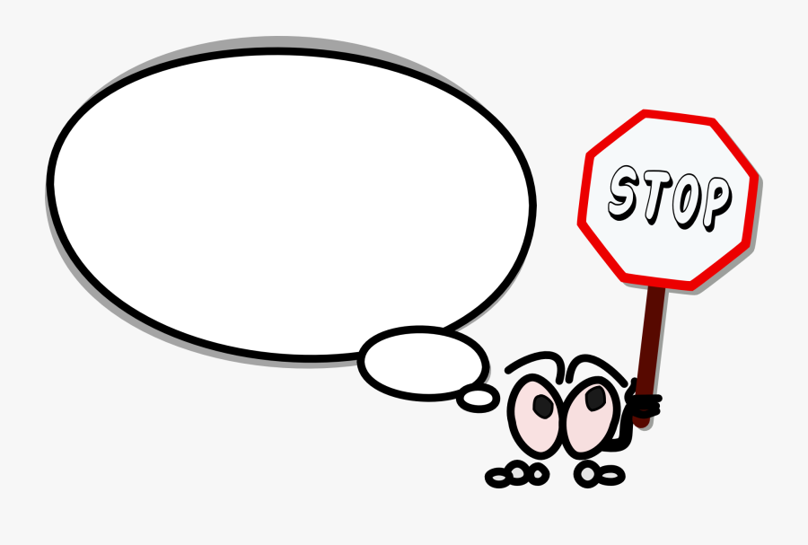 Bulle Droite Stop Clipart By Technoargia, Transparent Clipart