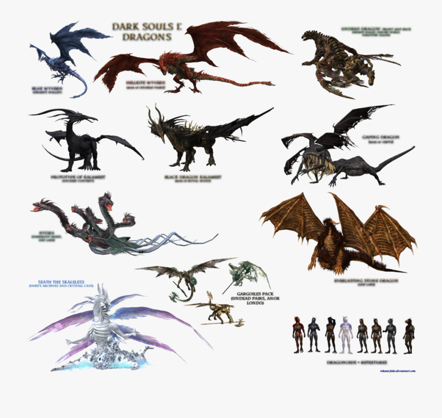 Dark Souls Clipart Sans - Dragons From Dark Souls, Transparent Clipart