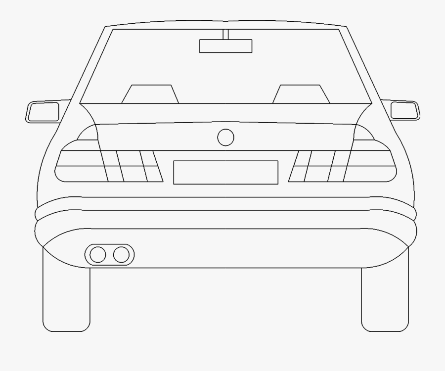 Car Cad Back Png - Png Car Drawing Back, Transparent Clipart