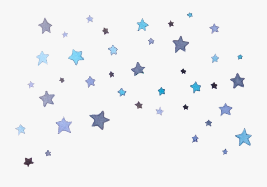 Transparent Blue Stars Png - Blue Aesthetic Stickers Png, Transparent Clipart