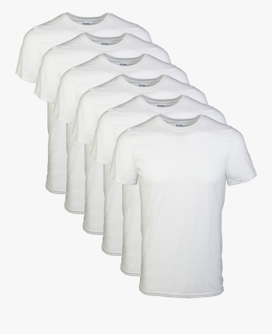 White Shirt Template Png - Gildan Men's Crew T Shirt Multipack, Transparent Clipart