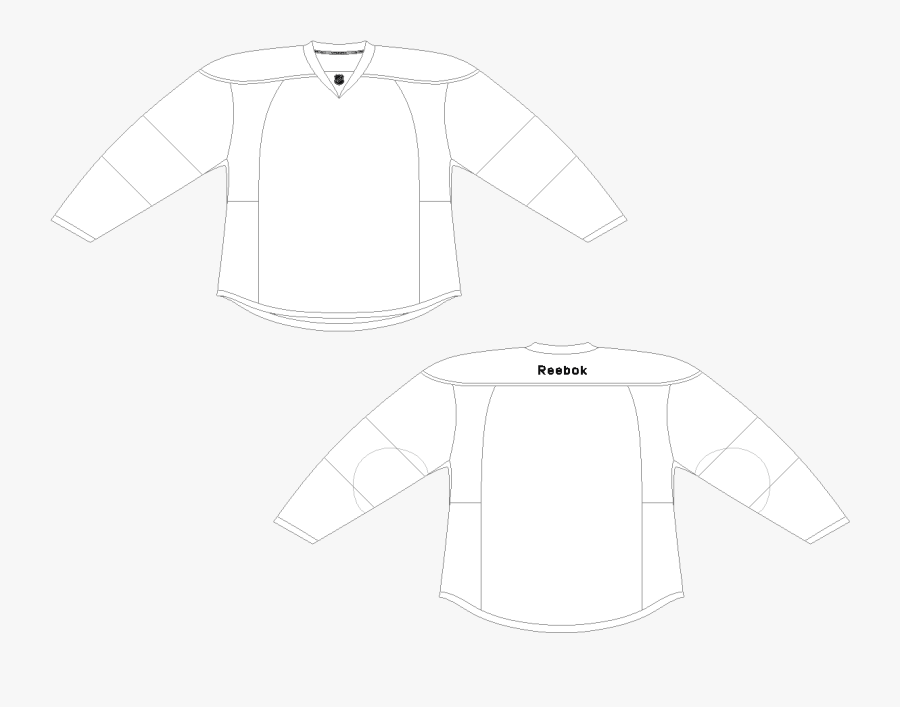 Colorful Blank Hockey Template - Nhl Jersey Template, Transparent Clipart