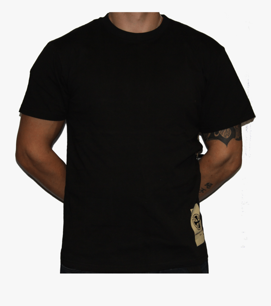 Black Tshirt Model Template, Transparent Clipart
