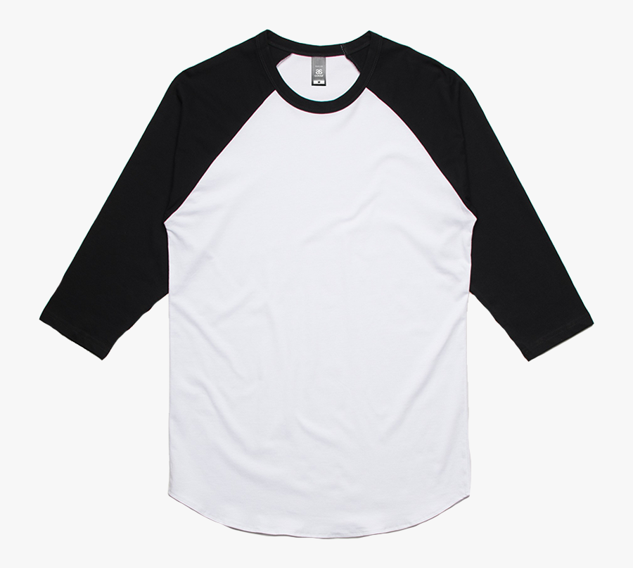 Black White Raglan T Shirt, Transparent Clipart