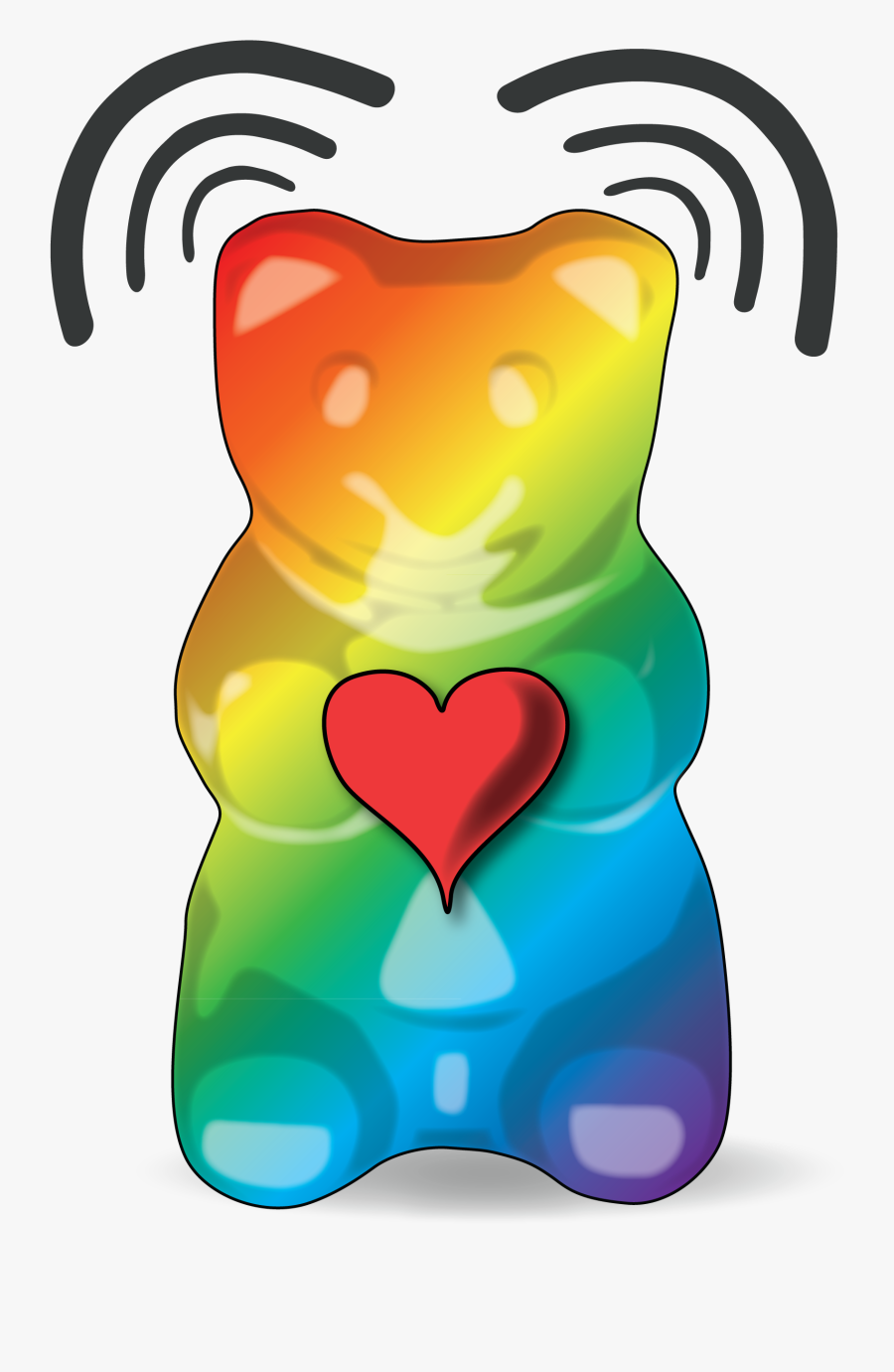 Colorful Gummy Bear Png - Cute Keep Calm Love Gummy Bears, Transparent Clipart