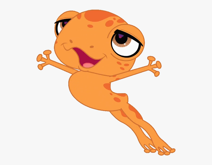 Lps Jumping Orange Frog - Transparent Orange Frog Cartoon, Transparent Clipart