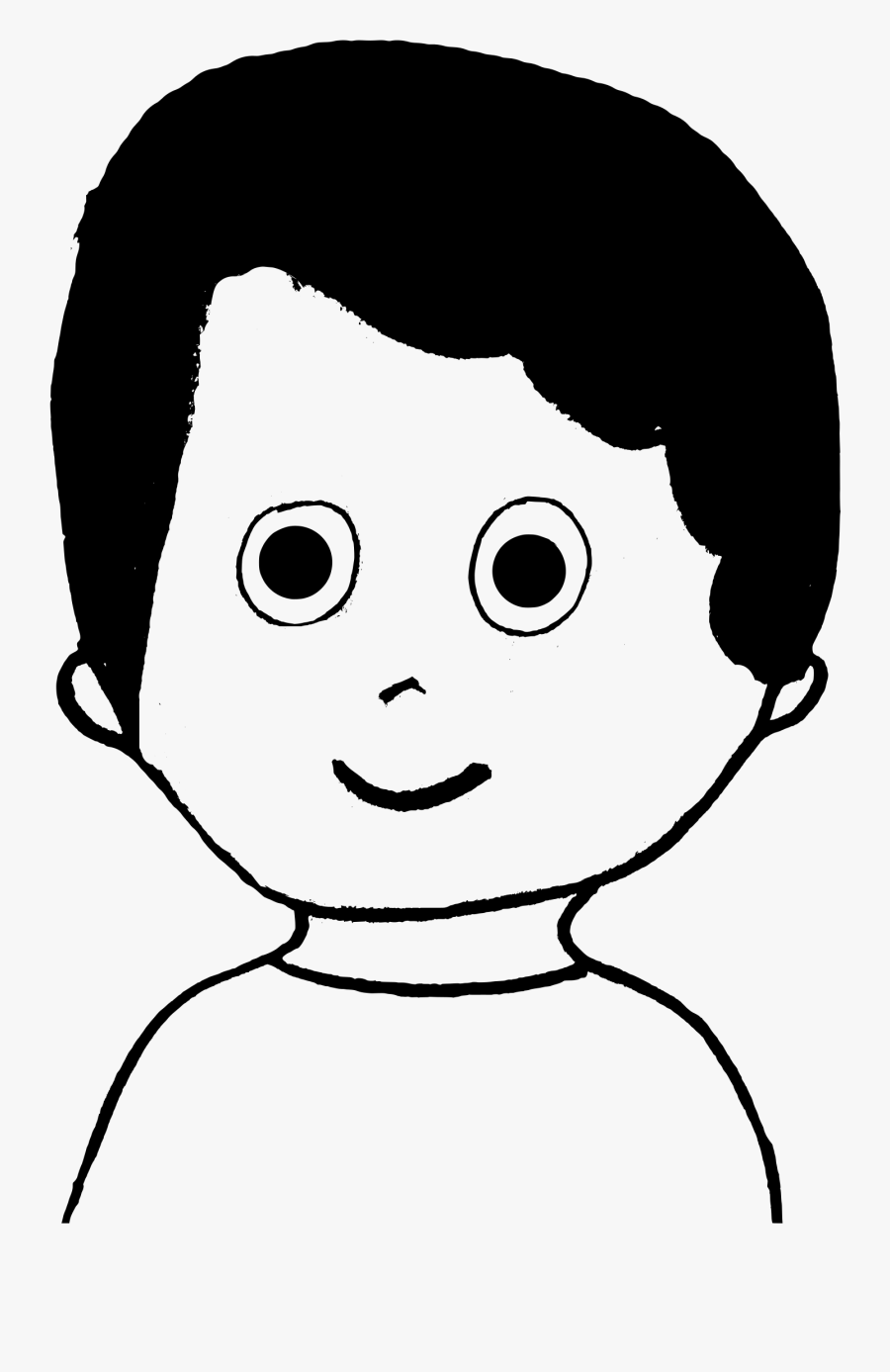 Big And Small Face Black And White, Transparent Clipart