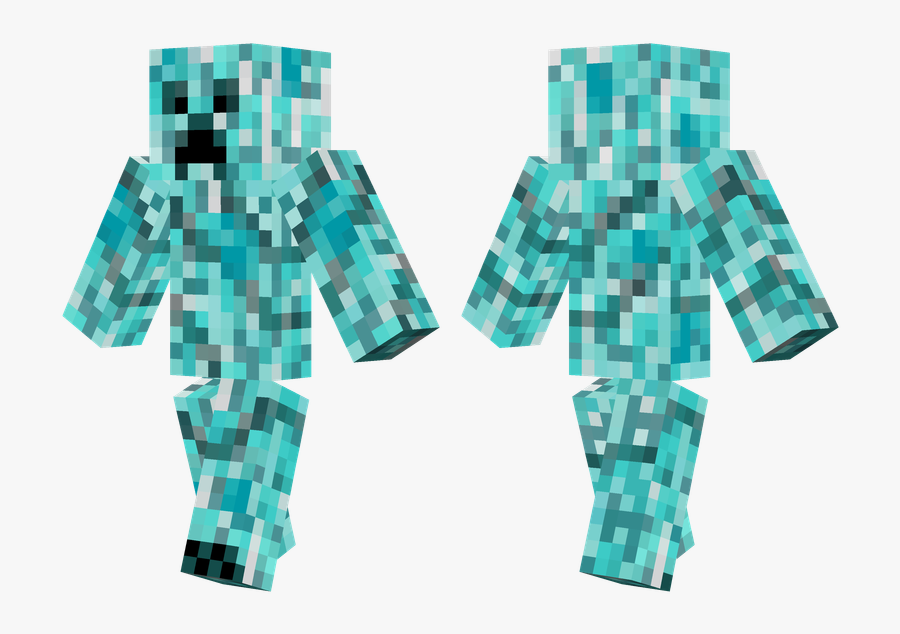 Minecraft Skin Tmnt Raph , Png Download - Diamond Creeper Skin Minecraft, Transparent Clipart