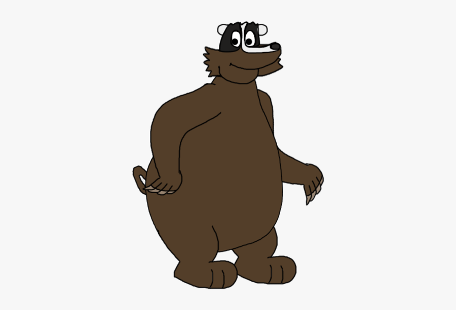 Grizzly Clipart Badger - Cartoon, Transparent Clipart