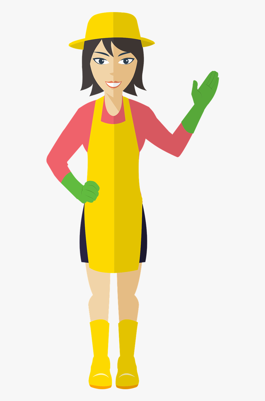 Grizzly Bear Clipart - Gardening Woman Clipart Png, Transparent Clipart