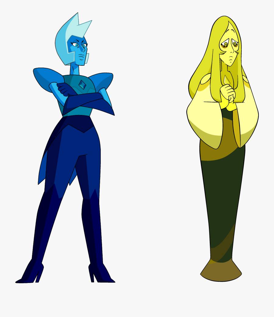 Drawn Diamonds Blue Diamond - Yellow And Blue Diamond Steven Universe, Transparent Clipart