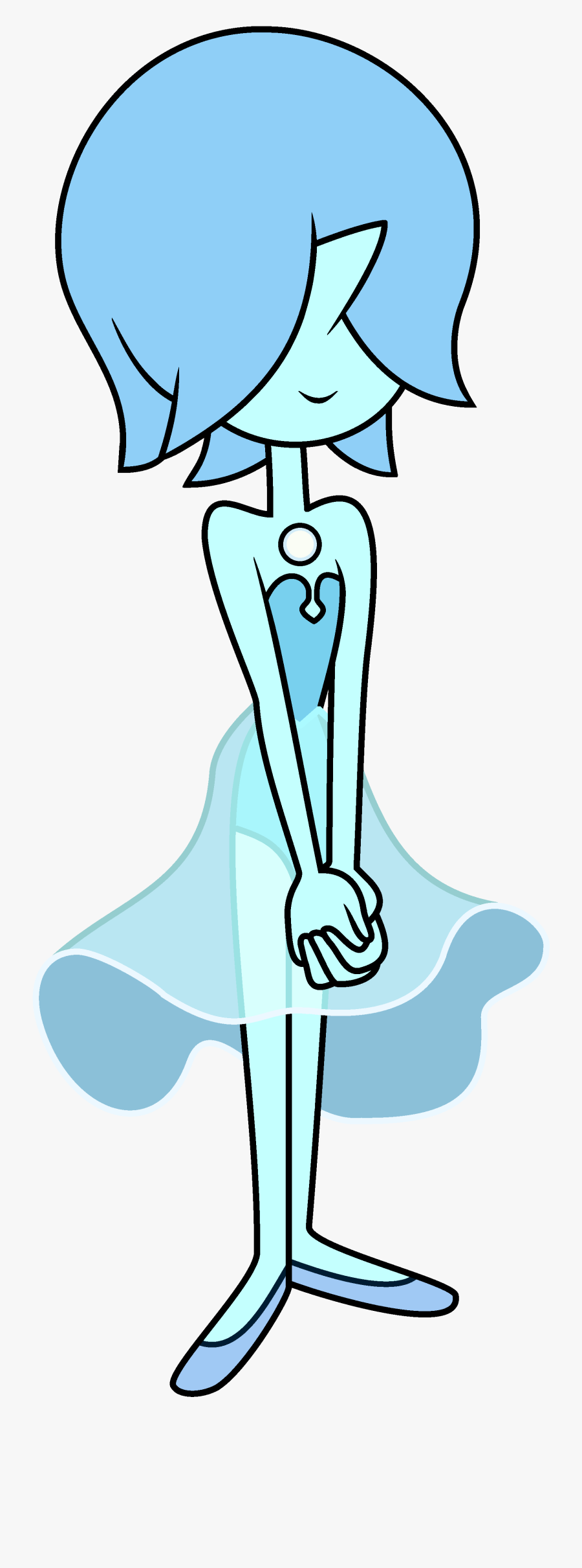 Drawing Gemstones Blue Gem - Pearl Blue Diamond Steven Universe, Transparent Clipart