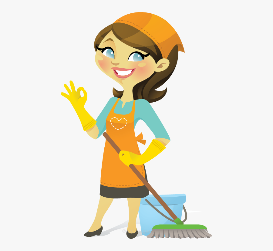 Showing Post & Media For Lady Sweeping Cartoon - Femme De Ménage Logo, Transparent Clipart