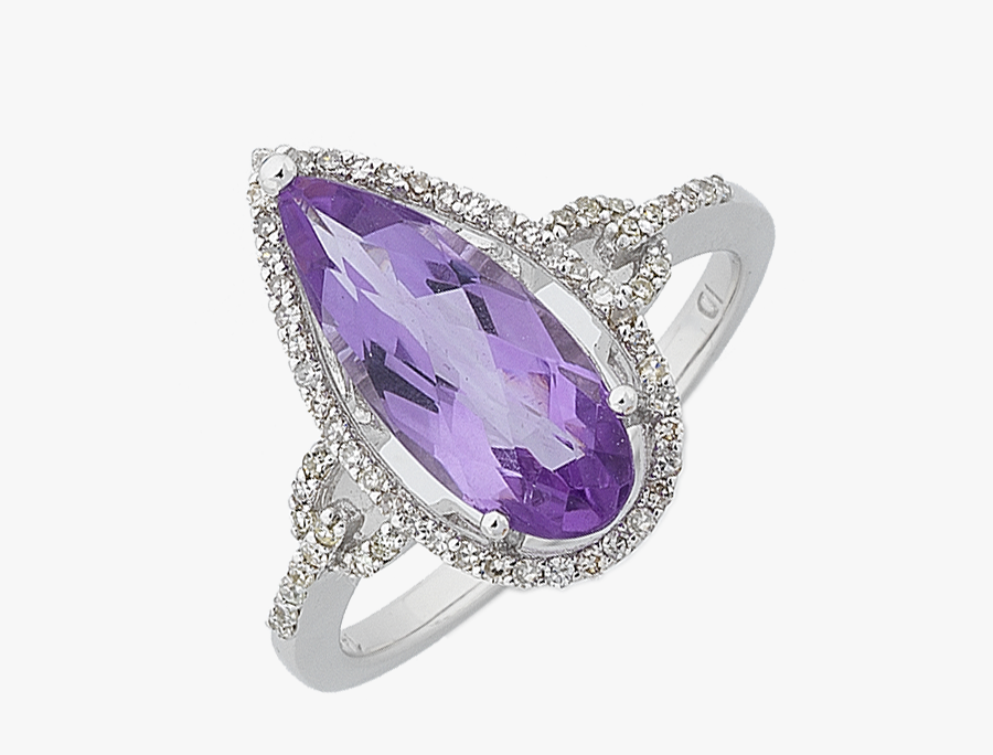 Diamond Clipart Amethyst - Amethyst Ring Transparent, Transparent Clipart