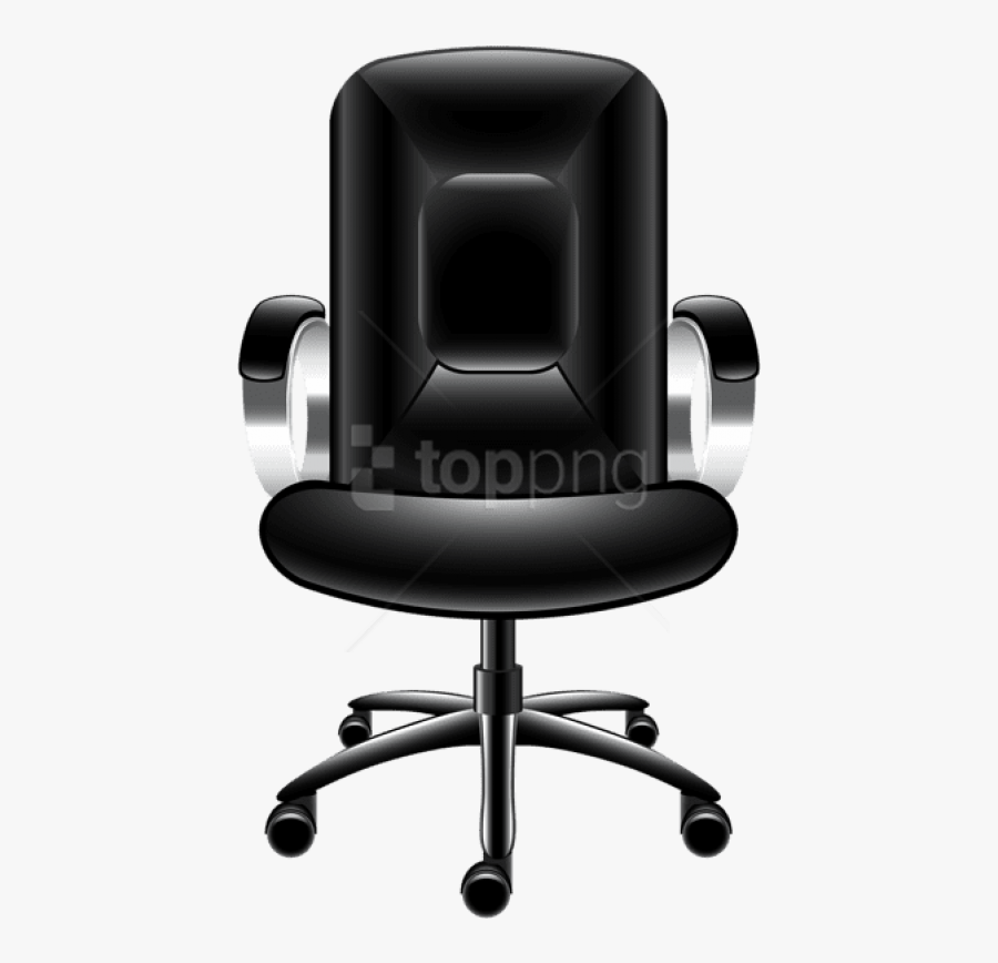 Transparent Chair Clipart Black And White - Desk Chair Clip Art, Transparent Clipart