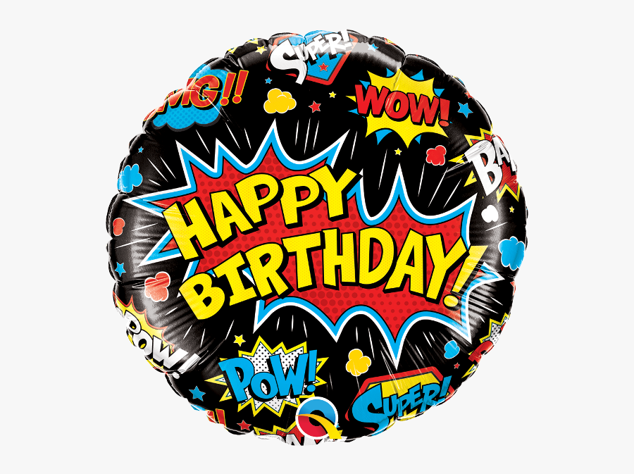 Black Happy Birthday Balloons, Transparent Clipart