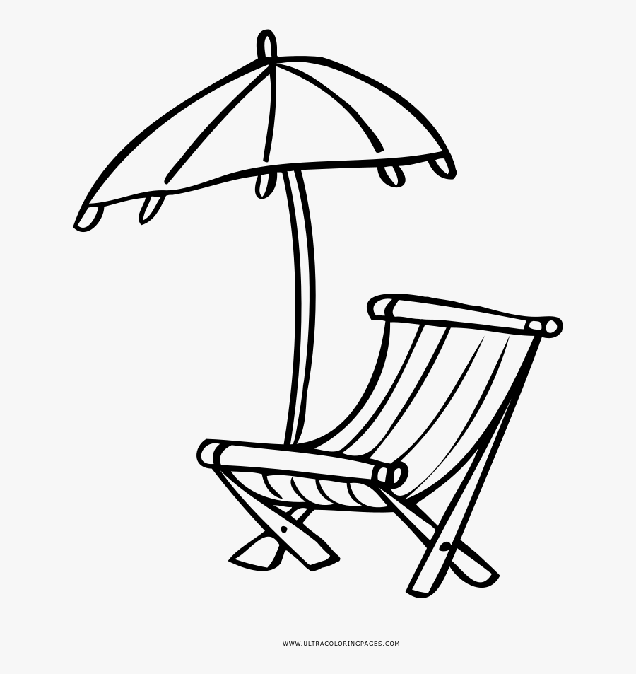 Lounge Chair Coloring Page - Line Art , Free Transparent Clipart
