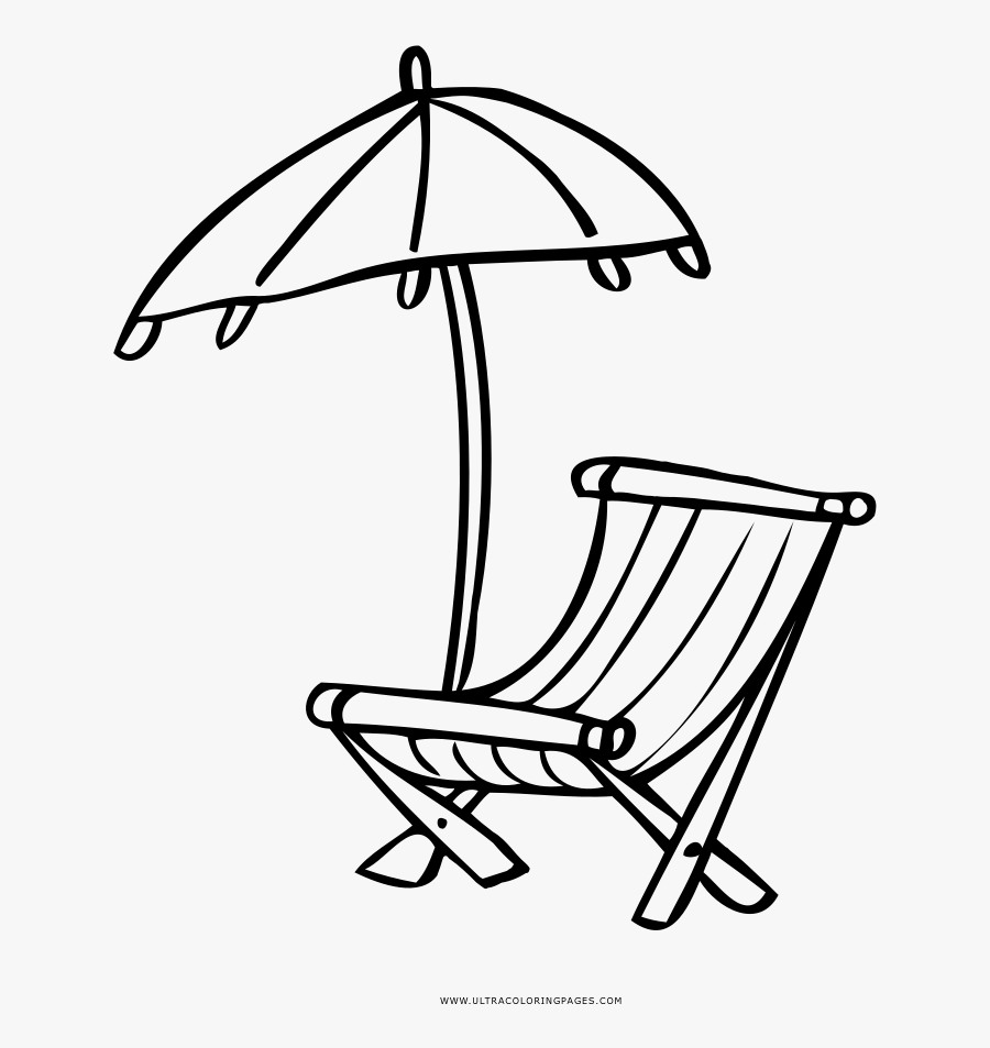 Lounge Chair Coloring Page - Line Art, Transparent Clipart