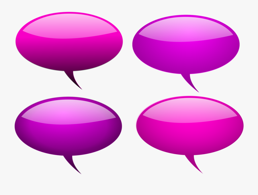 Pink,purple,balloon - Speech Bubble Purple Transparent 3d, Transparent Clipart