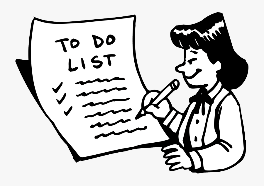 Transparent Check List Clipart - People Being Organised, Transparent Clipart