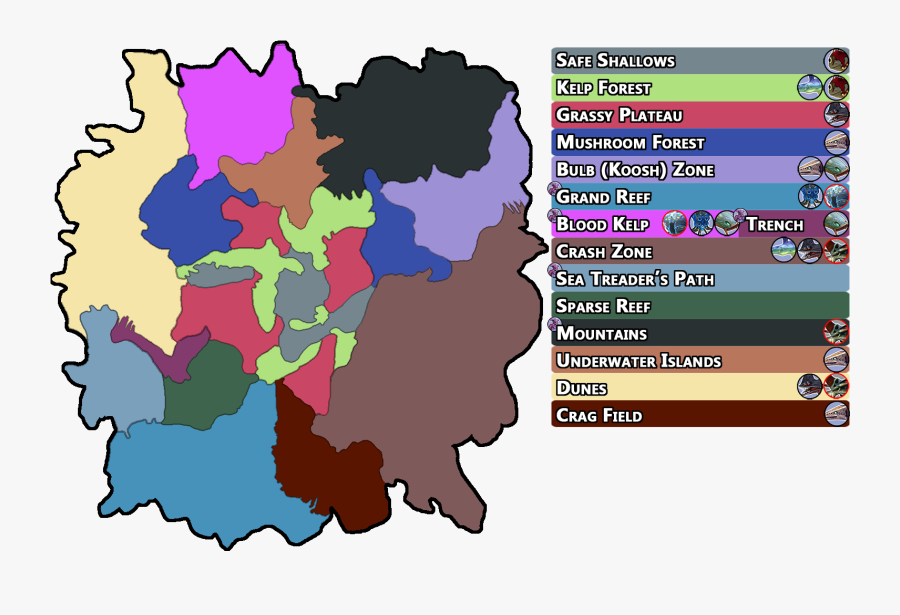 Subnautica Map - Subnautica Biome Map, Transparent Clipart