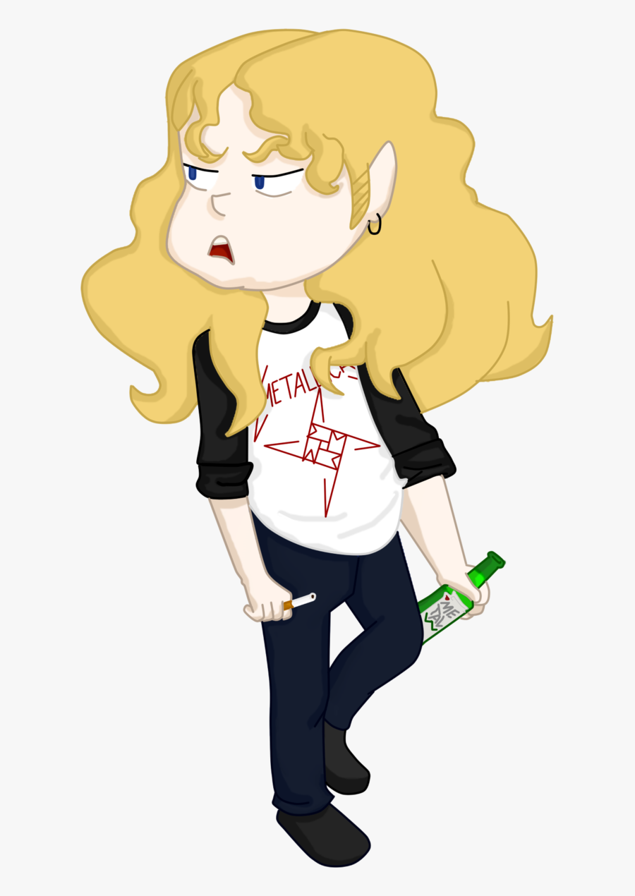 Metallica Drawing Chibi - Cartoon, Transparent Clipart