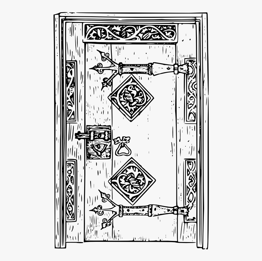 Square,art,text - Old Doors Clip Art, Transparent Clipart