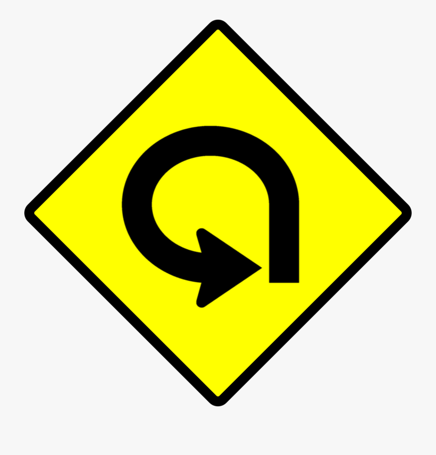 Indonesia New Road Sign 1k - U Turn Traffic Sign, Transparent Clipart