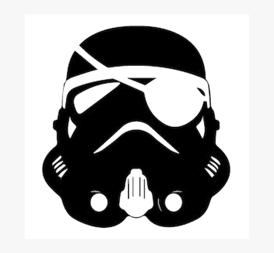 Stormtrooper Pirate Vinyl Decal Sticker

size Option - Star Wars Pirate Sign, Transparent Clipart