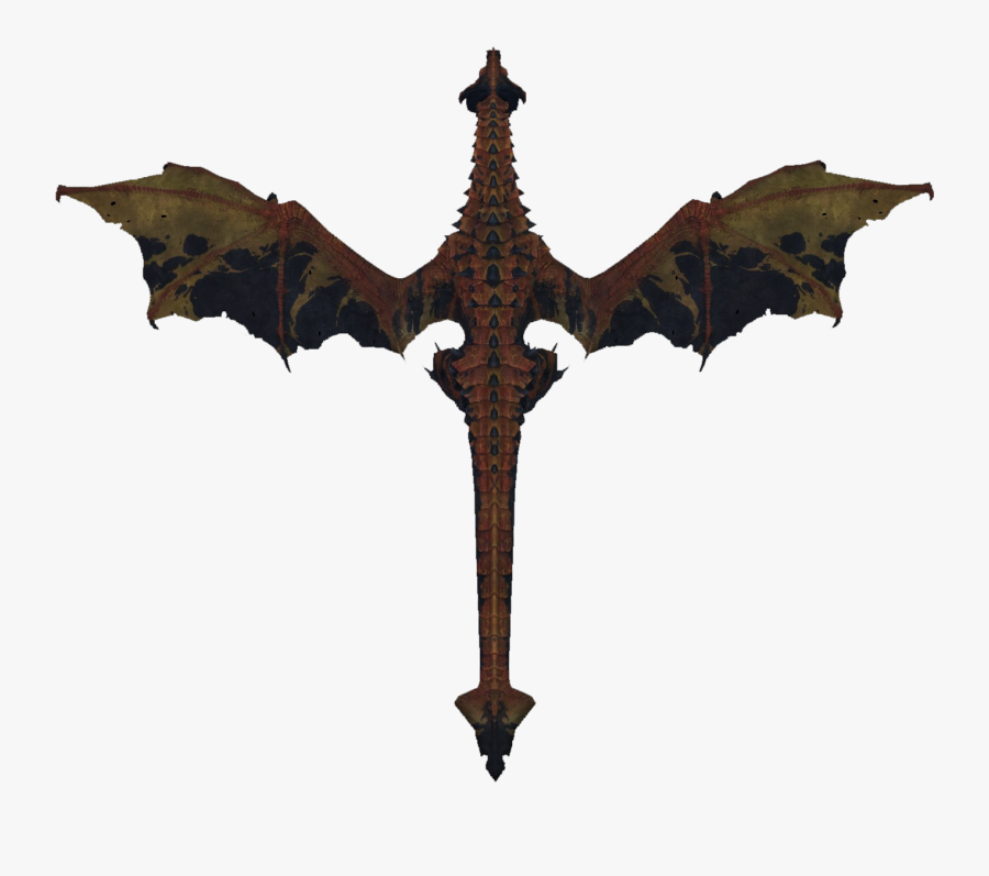 Skyrim Dragon Png Download - Skyrim Dragon Top View, Transparent Clipart
